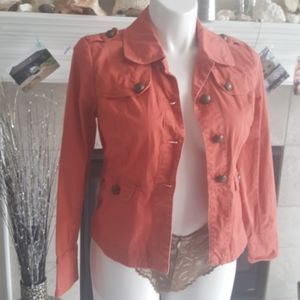LAL Live a Little. jacket: coral in color. M/L